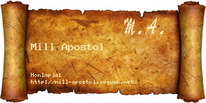 Mill Apostol névjegykártya